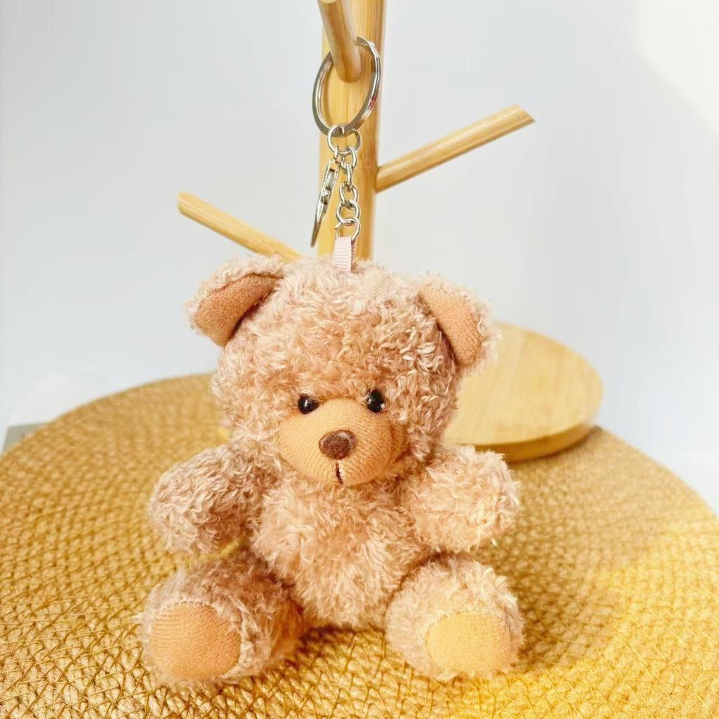 Wearable Teddy Bear Keychain Pendant – Plush Toy Gift for Graduation Season with Logo Print
