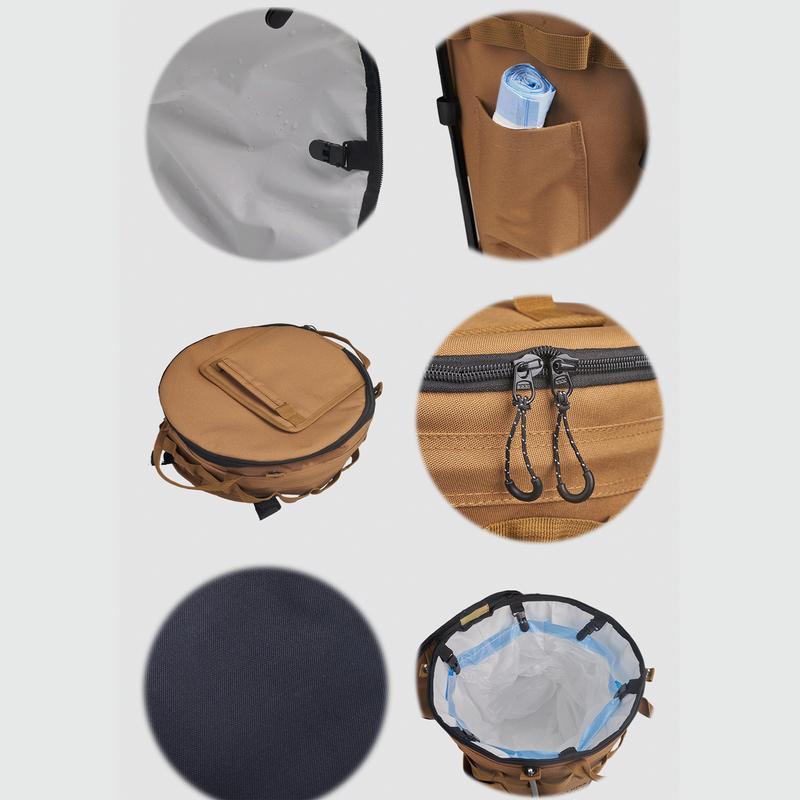 Foldable Ice Buckets 20L Car-Mounted Round Insulation Barrel Portable Cooler Bag With Waterproof Inner Layer For Drinking