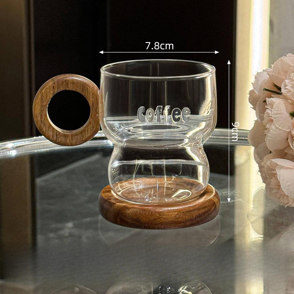 Coffee Cups Set Transparent Glass Water Cups Home Kitchen Office Espresso Juice Cold Drink Glass Cup Mug Drinking Utensils Gifts
