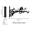 Iron Wall-Mounted Basket Hook Retro Hanging Planter Bracket Heavy Duty Hanger for Garden Patio