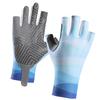 UPF50+ Sun Protection Gloves for Fishing Hiking Comfortable Angler Fingerless Gloves Breathable Anti-Slip Elastic Gloves