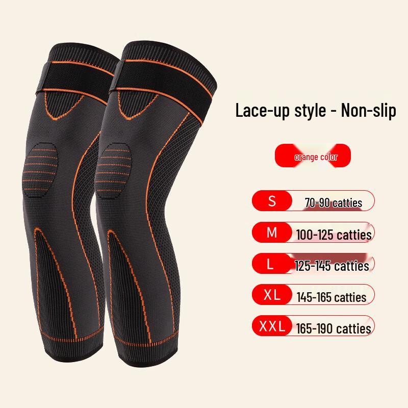 Orange Sports Knee Brace with Strap