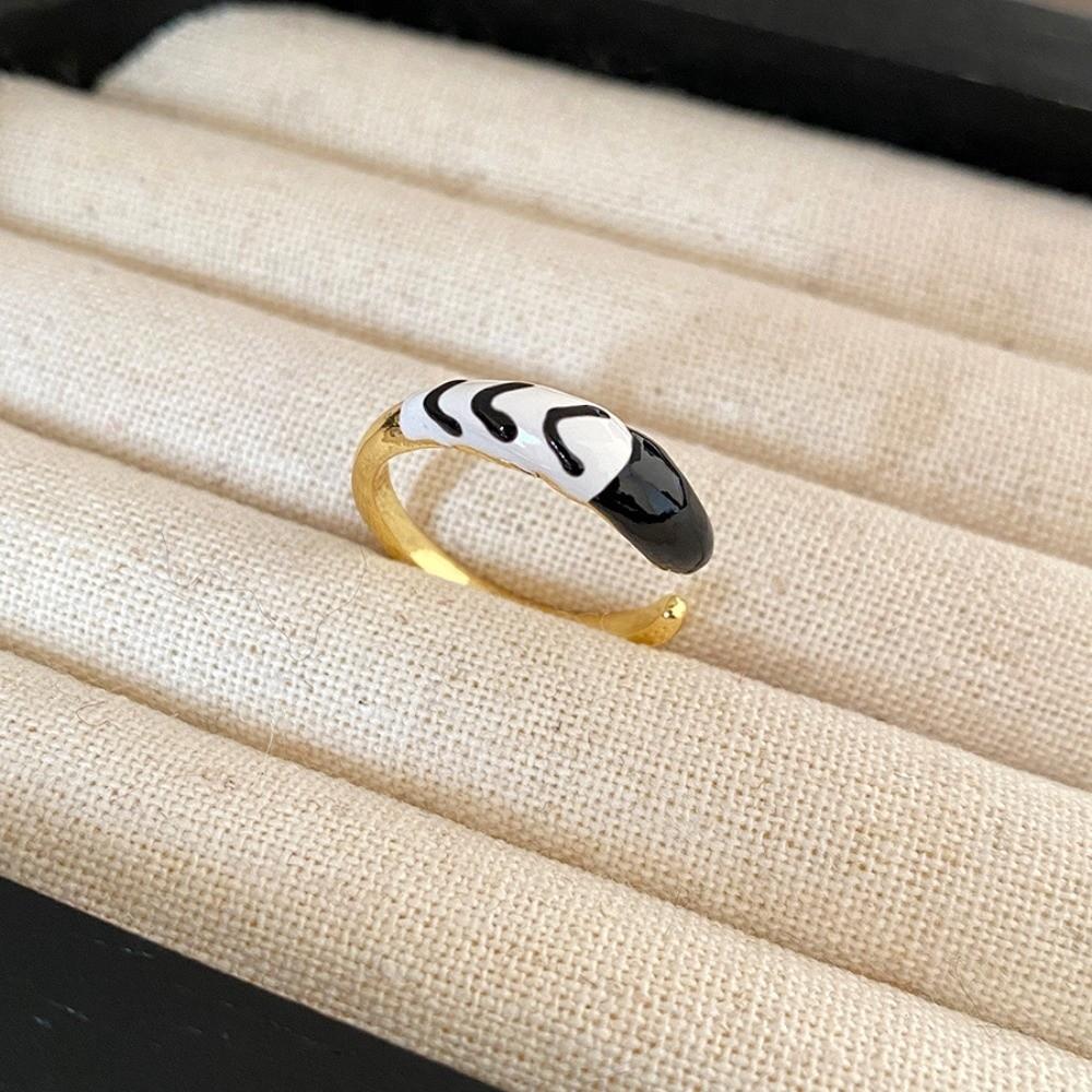 Vintage Cartoon Glaze Ring Pony Horse Opening Finger Ring Animal Horse Ring Set  Party Favors