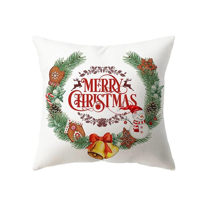 Christmas Themed Pillowcases Car Accessories Office Santa Claus Living Room Sofa Home Pillowcases