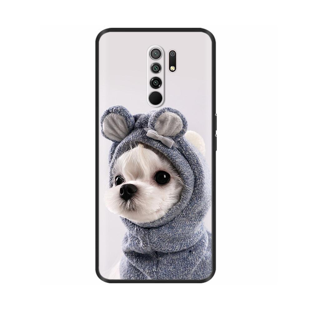 Silicon Case for Xiaomi Redmi 9 Redmi9 Case Back Cover Coque Funda Shell Soft Black TPU Cute Cartoon Phone Bag Bumper Protective