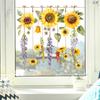 Glasaufkleber Wasserdicht PVC Doppelseitiges Design Sonnenblumenmuster Fensteraufkleber Glastüren Fenster Heimdekoration