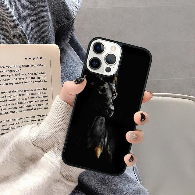 Doberman Pinscher Dog Phone Case Cover for iPhone 17 Air 16 16e 15 13 14 11 12 Pro Max Plus Coque Fundas Shell