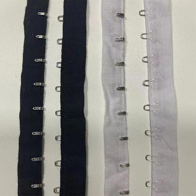 4 yardas(3.6 metros) Tela de Algodón de 3 cm de ancho Negro/blanco Ojos Gancho Hebilla de Cincha Clips Para Accesorios de Vestido