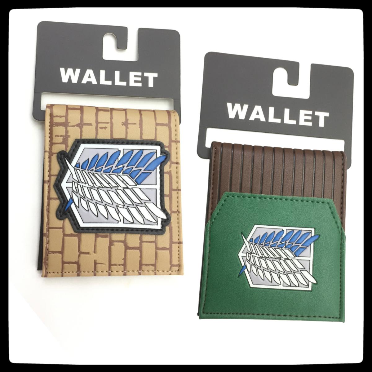 Discover Intime Men's Attack On Titan Peripheral Wallet Brief Folding Mikasa Levi Survey Corps Wings Of Freedom Leather Wallet Coin Purse