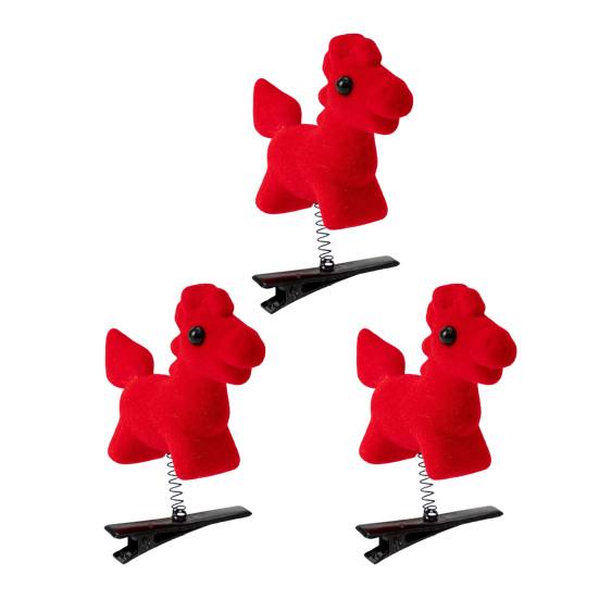 2/3 Stück Mädchen Haarspange Federdesign Fliegendes Pferd Dekor Haarnadel Neues Jahr Haarstyling-Werkzeug Wiederverwendbares Haaraccessoire