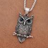 Fashion Owl Pendant Chain Punk Hip Hop Viking Animal Necklaces Amulet for Men Women Charms Stainless Steel Jewelry