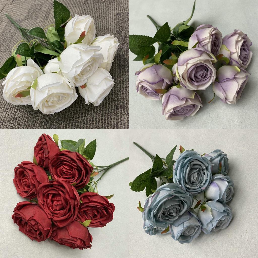 Artificial Rose Bouquet With Soft Fabric For Home Decor And Hotel Gift Displays
