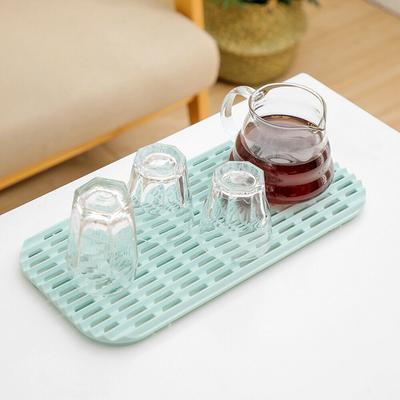 1PCS Plastic Draining Tea Tray Hollow Plate Multifunctional Home Kitchen Fruits Cup Holder Tea Cup Teapot Fruit Home Kitchen
