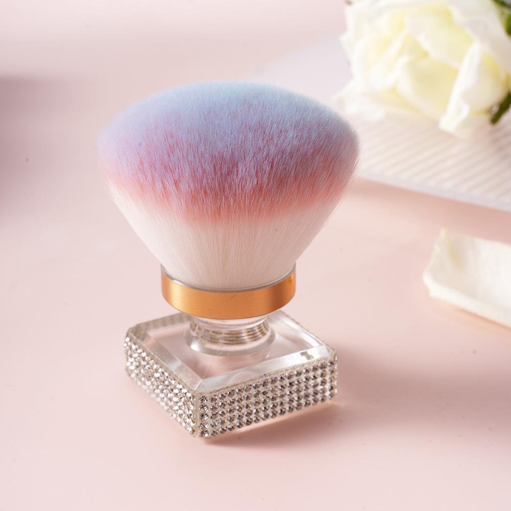 Diamond inlaid high-end multi-functional hot sale single nail art dust loose powder brush foundation brush makeup brush beauty