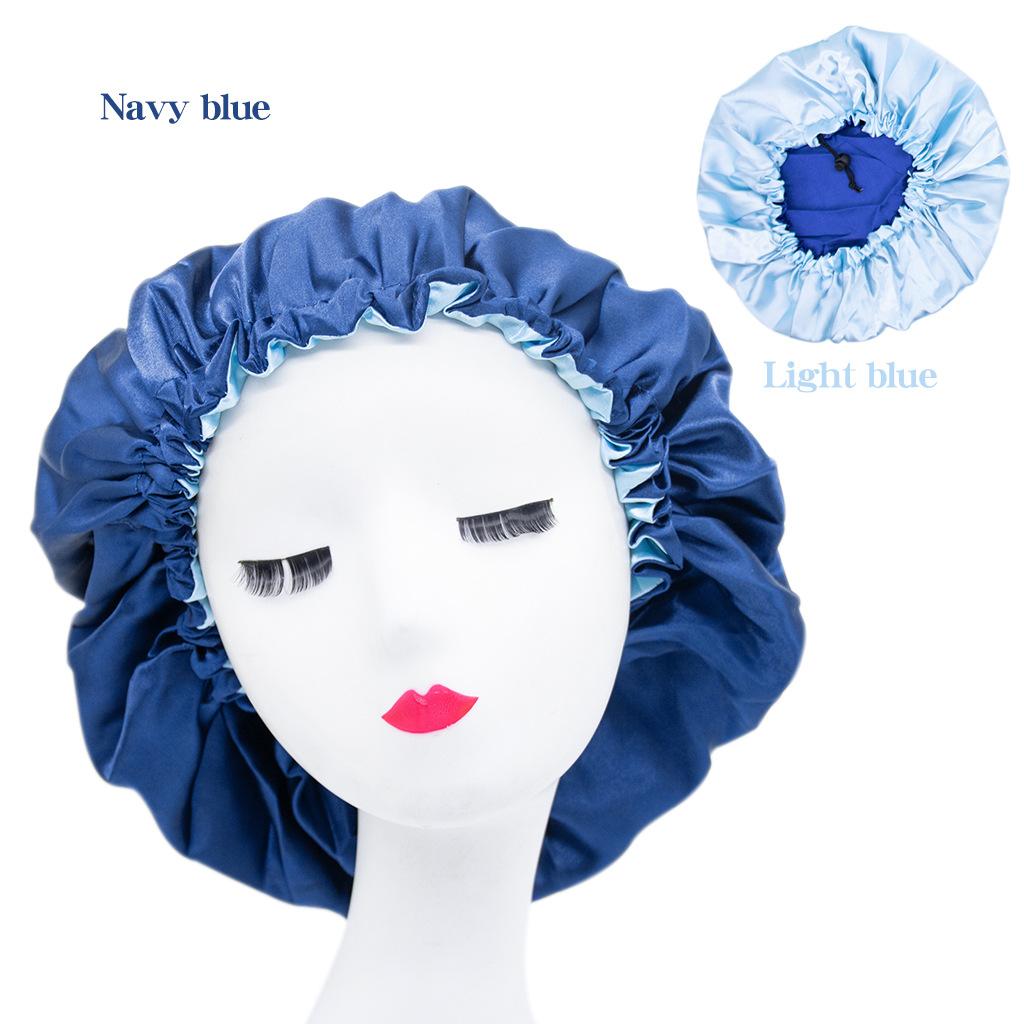 

Шапочка для душа, женская модная простая однотонная эластичная шапочка для ухода за волосами, эластичная шапочка для мытья на пуговицах