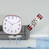Wall Clock Art for Dining Room And Gym Decoration with Christmas Table Runner Dresser Scarf Seasonal