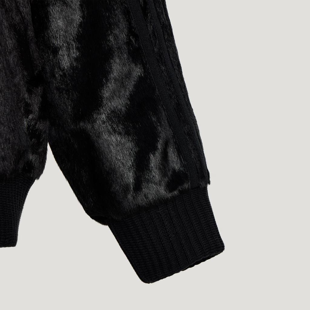 Adidas Originals Track Top Fur Skin-Friendly Retro Style Loose Plush Jacket Unisex Jacket KU9406