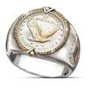 Two-color Eagle Symbolizing Hip-hop Viking Ring European and American Popular Men's Accessories