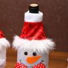2024 Weihnachten Cartoon Weihnachtsmann Schneemann Rotweinflaschenhülle Frohe Weihnachten Esstisch Dekoration für Zuhause Weihnachtsschmuck