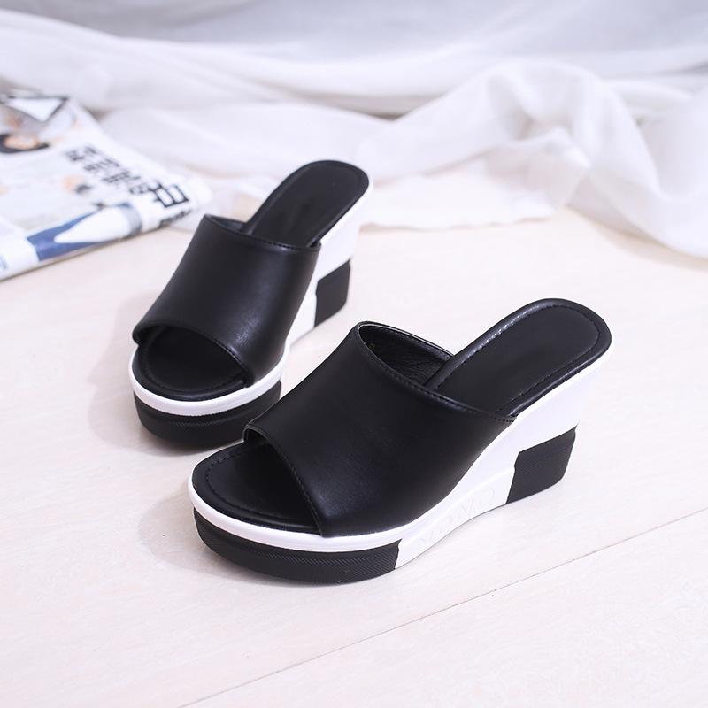 Tellige suuremad naiste moesandaalid vabaaja platvormiga sandaalid, suvised sussid