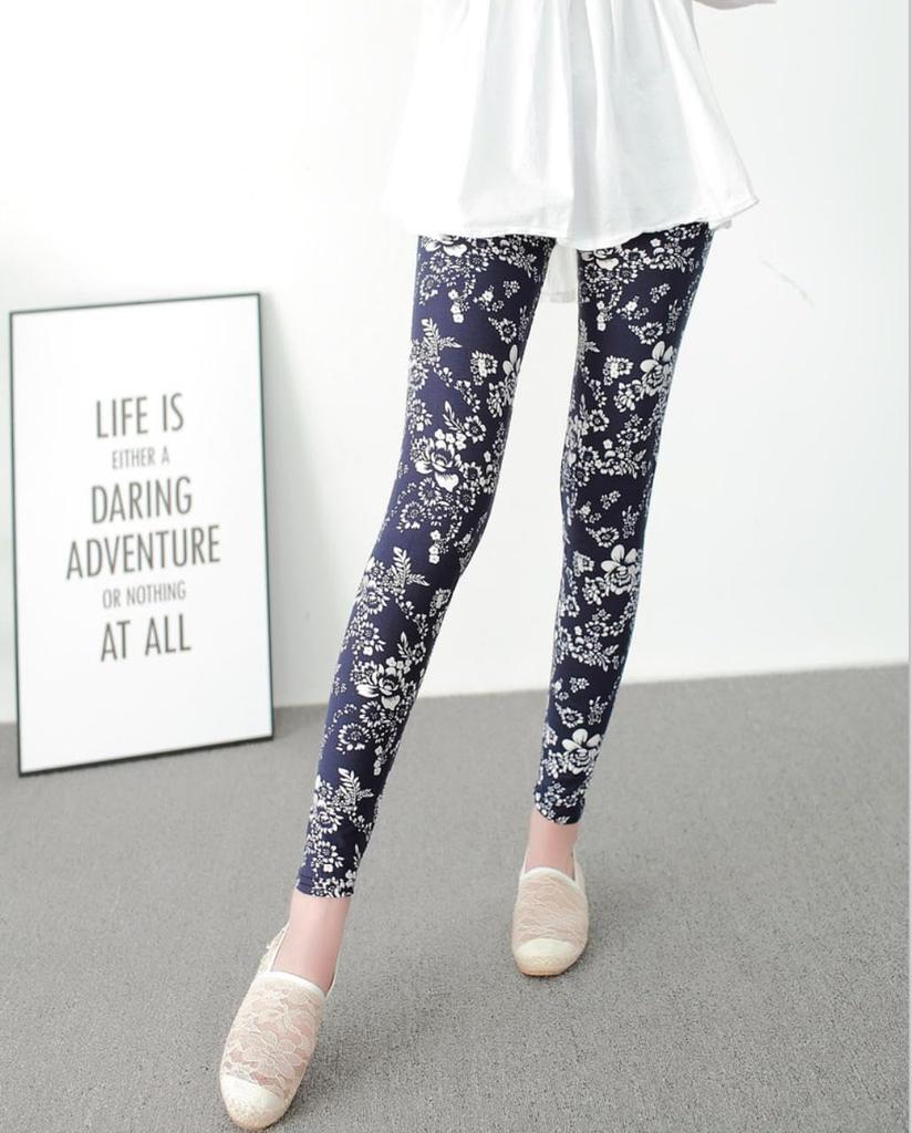 Leggings Casual Training Gym Body High Denim Printed Yoga Beautiful Silhouette [goodspoon] Women's - Yoga, Fitness, Stretching, Dance, Wear, Tights,