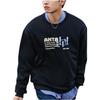 Anta Fw22 Letter Print Crew Neck Pullover Fleece Sweatshirt Unisex Sweatshirt Black 952238723-3