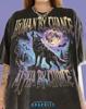 Human By Chance Alpha By Choice Howling Wolf Comfort Colors® Tshirt, Full Moon Bats Wildlife Nature Animal Lover Bootleg 90s Tee