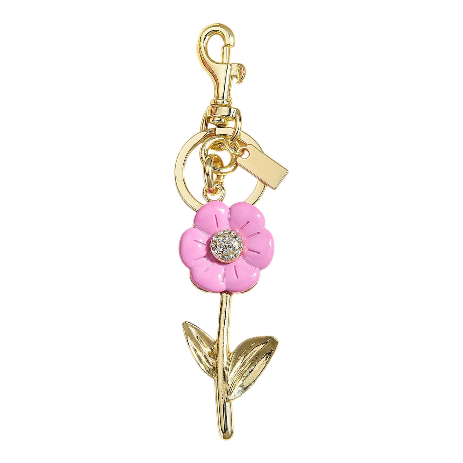 

Unique Sunflower Shape Keychain With Polished Finish Ideal For Personalize Styles розовый