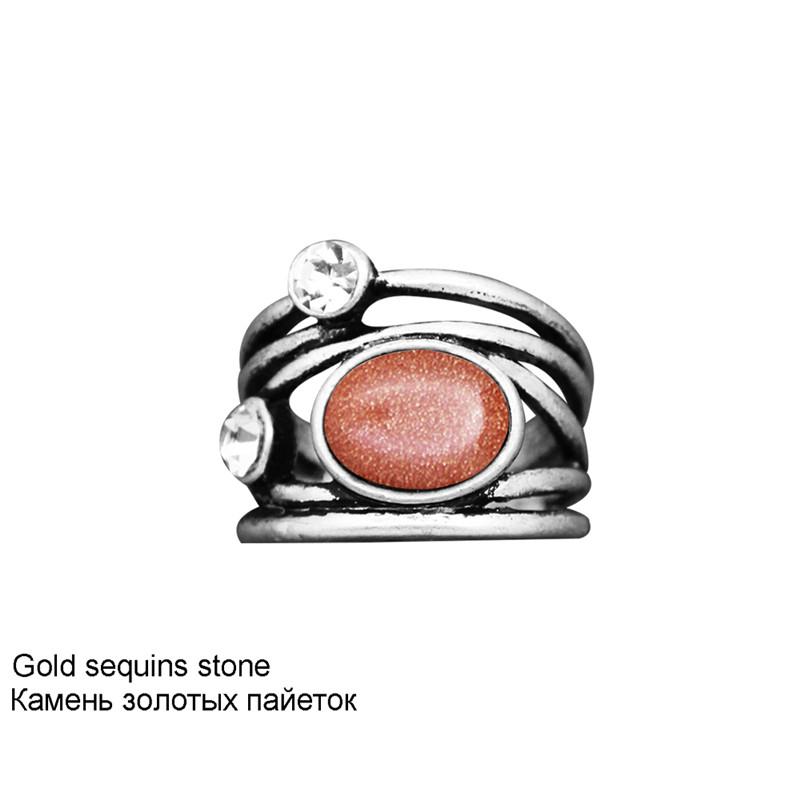 

Vintage Look Natural Lapis Lazuli Quartz Rings For Women Antique Silver Plated Plant Crystal Stone Fashion Jewelry 11