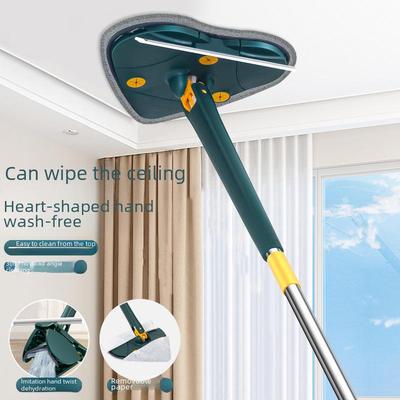 Trojúhelníkový mop s automatickým ždímáním pro efektivní čištění stropů a domácnosti