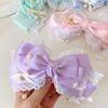 Cute Baby Bows Hair Clip For Kids Girls Solid Color Hairpins Barrettes Handmade Headwear Hair Accessories Princess Lolita Hair Clamp