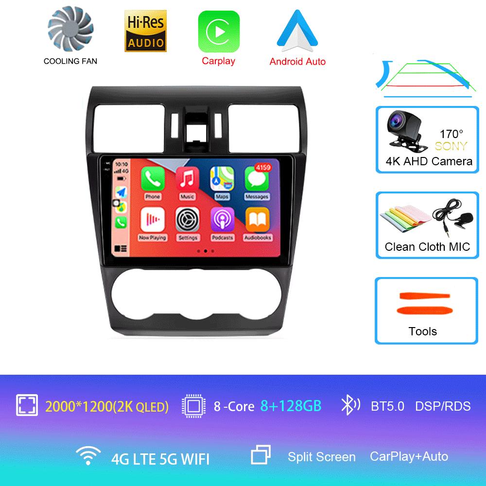 Car Radio Android 14 Carplay Multimedia Player For Subaru Forester 4 SJ XV WRX 2012- 2015 2018 Autoradio GPS Stereo Head Unit