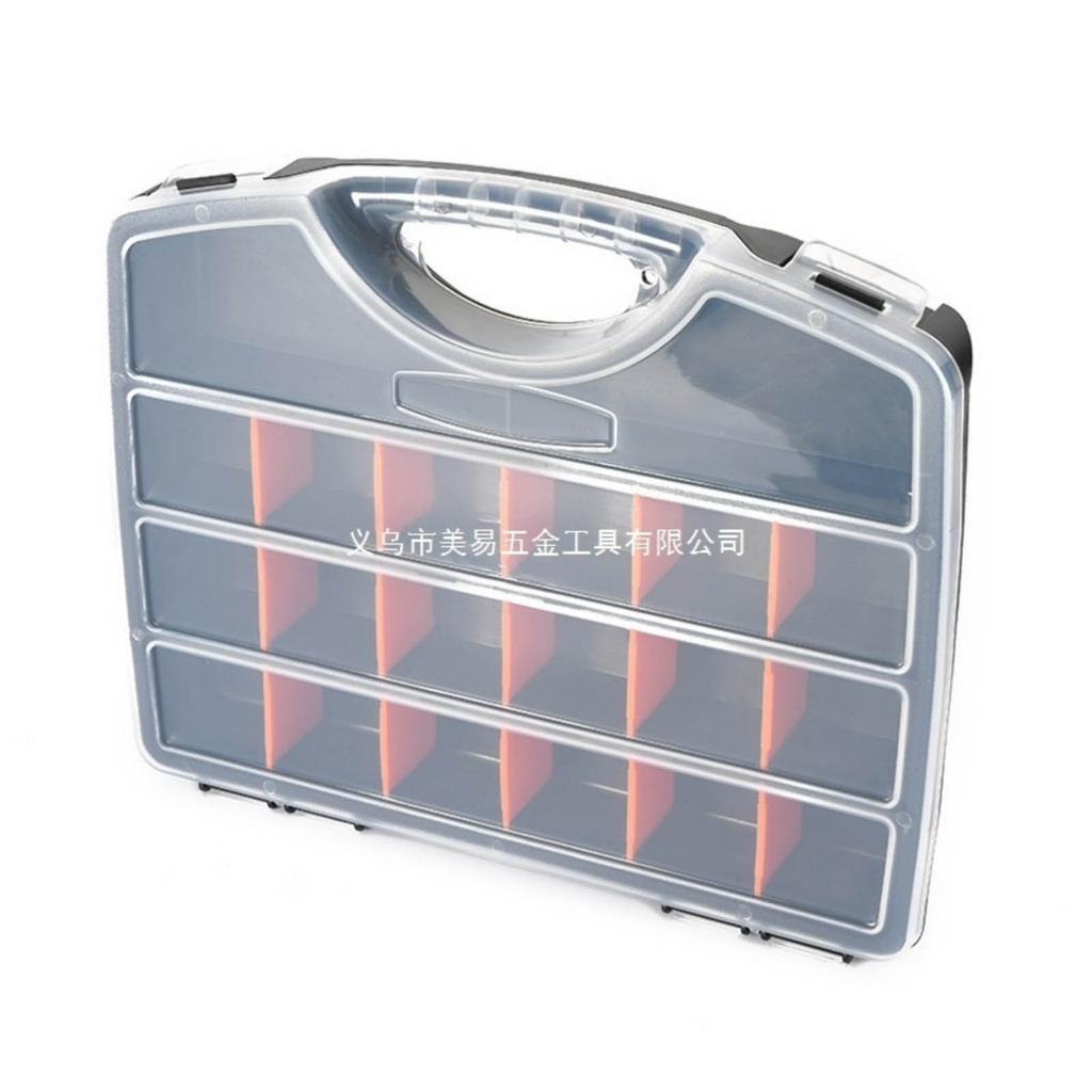 Hardware Storage Box Tools Organizer Container with Handle and Clear Lid, 21 Adjustable Compartments and 2 Fixed Sections,Perfect for Screws,, Bol