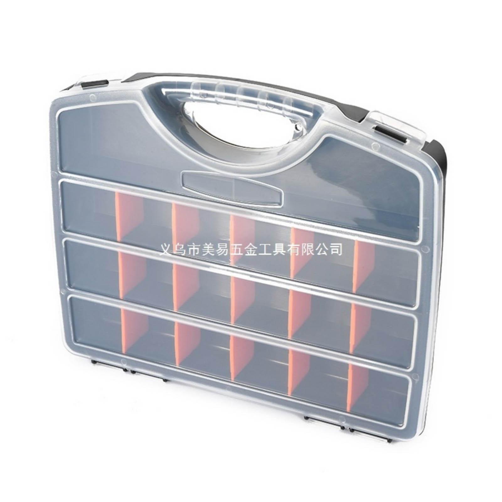 

Аппаратный ящик для хранения, органайзер для инструментов, контейнер с ручкой и прозрачной крышкой, 21 регулируемый отсек и 2 фиксированные секции, идеально подходит для винтов, болтов,, One Size