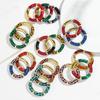 Leopard Colorful Bamboo Curved Tube Bracelets for Women Men Punk Resin Thick Beaded Elastic Stackable Bangles Retro Jewelry Gift