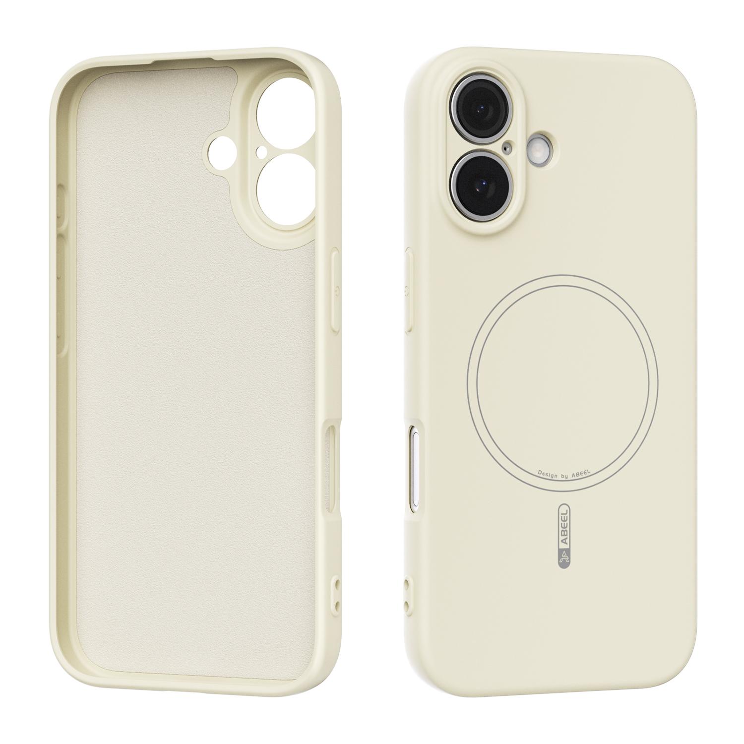 

ABEEL For iPhone 16 Case Compatible with MagSafe Skin Touch Liquid Silicone Phone Back Cover