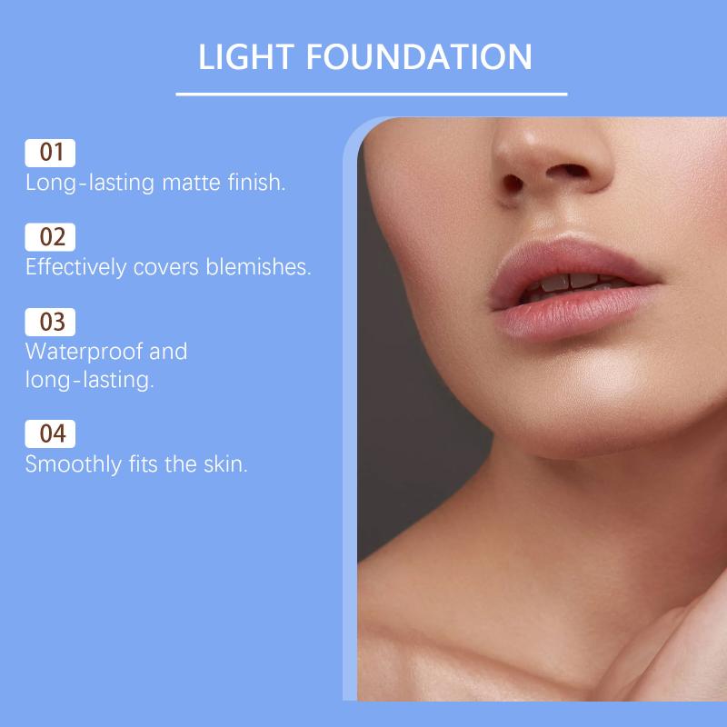 Natural Glow Foundation Waterproof & Oil-Control Bb Cream Buildable Coverage With Hydration & Sweatproof