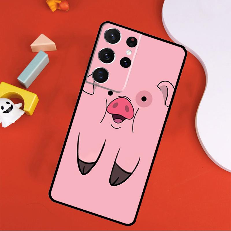 Cartoon Pig Phone Case For Samsung Galaxy S25 Ultra S24 Ultra S9 S10 S20 S21 S22 S24 Plus S23 FE Cover