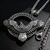 HNSP 316L Stainless Steel Celtic Art Crow Pendant Necklace For Men Viking  Accessories Gift Box