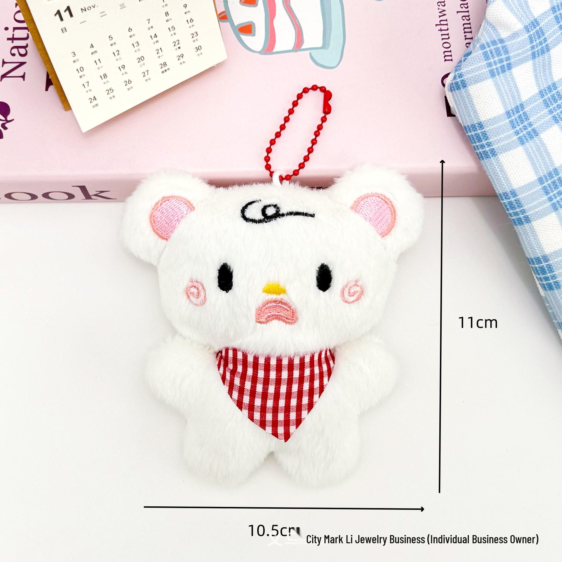 Cute Little Bear Squeaky Plush Pendant Doll - Best Friend Gift & Bag Charm