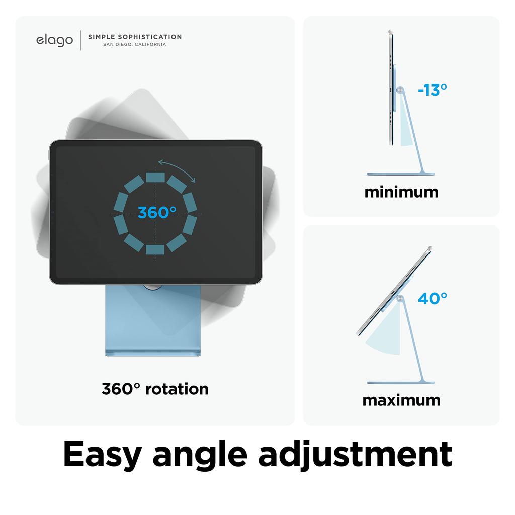 Elago Magnetic Stand for iPad iPad and Other Features a Powerful Magnetic Aluminum and a Design with Cable Simple and Stylish Aluminum with iPad iPad