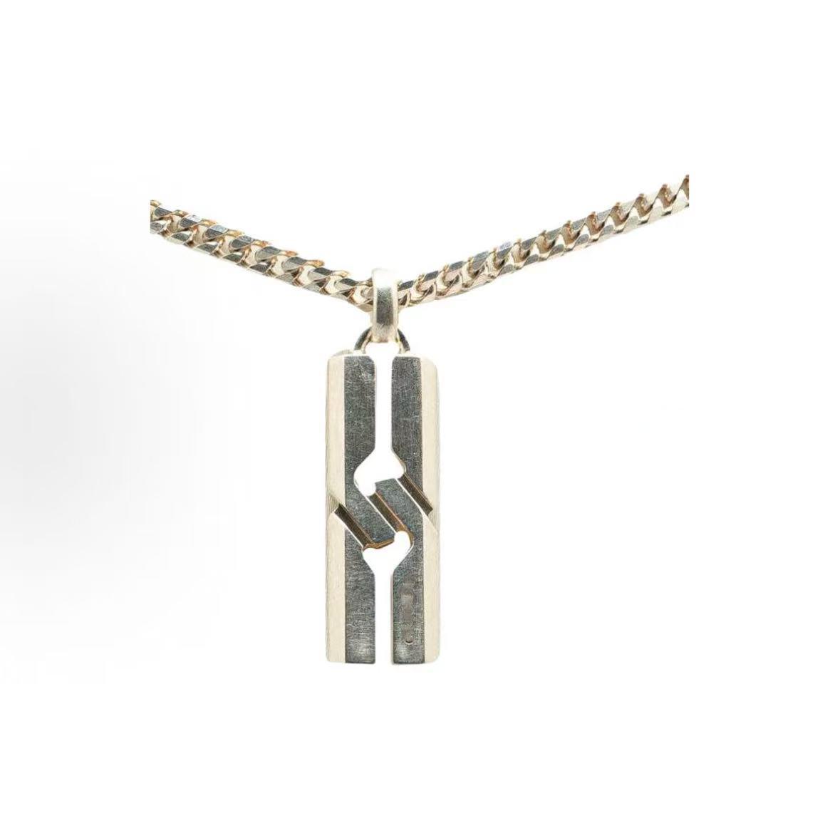S925 Silver Geometric Trendy Lux Harajuku Style Unisex Necklace Antiqued Necklace
