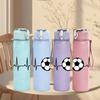 1PC Soccer Ball Nurse Heartbeat Print 750ml Color Plastic Sports Water Bottle Leakproof Flip Straw Lid Suitable for Sports Office Home Use