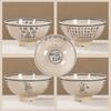 Vintage Melamine Noodle Bowl Large Deep Ramen Soup Bowl for Restaurant Catering Home Salad Bowl Heat-resistant Plastic Tableware