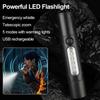 Mini Portable LED Flashlight Key Torch Camping Light Outdoor Waterproof Ultralight Fishing Hiking Emergency Lamp With Whistle