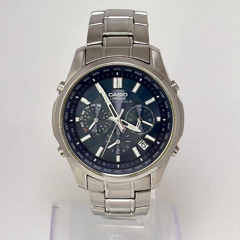 Used [Operating and received radio waves] CASIO Lineage Men's Watch Tough Solar Date