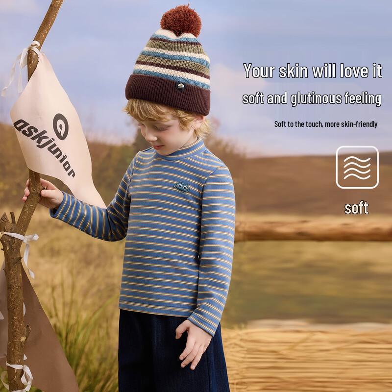 ASK JUNIOR Мальчики Термофутболка с начесом и воротником-стойкой 120