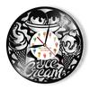 Ice Cream Vinyl Record Wall Clock for Nursery Kids Room Dessert Kitchen Home Decor Watch Sweet Treats Artwork Retro Wall Clock