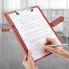 Faux Leather Writing Portfolio Clipboard with Cover for A4 Letter Legal Pad Holder Business Conference Office Notepad Organizer