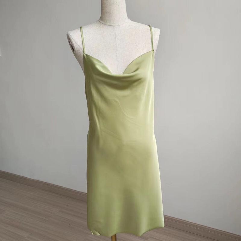 Luxury Fairy-Style Camisole Nightgown: Pure Desire, Swing Neckline, Ice Silk, Sexy & Playful Pajamas for Spring/Summer